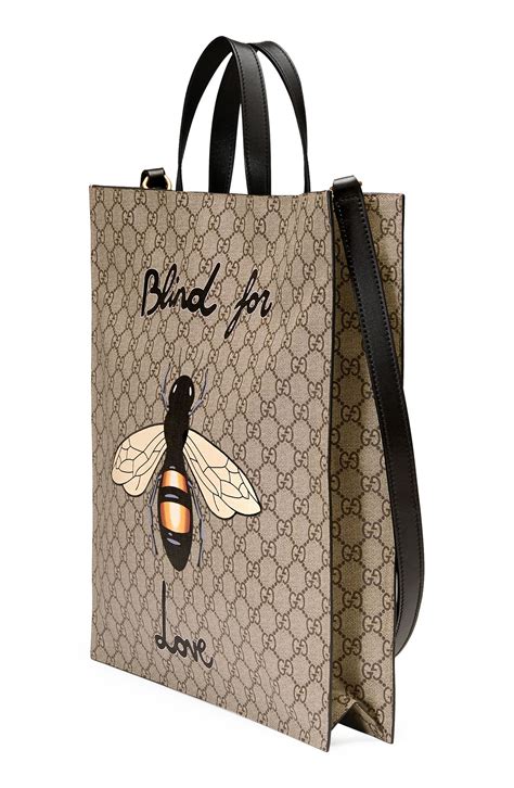 gucci bees tote|gucci canvas large tote.